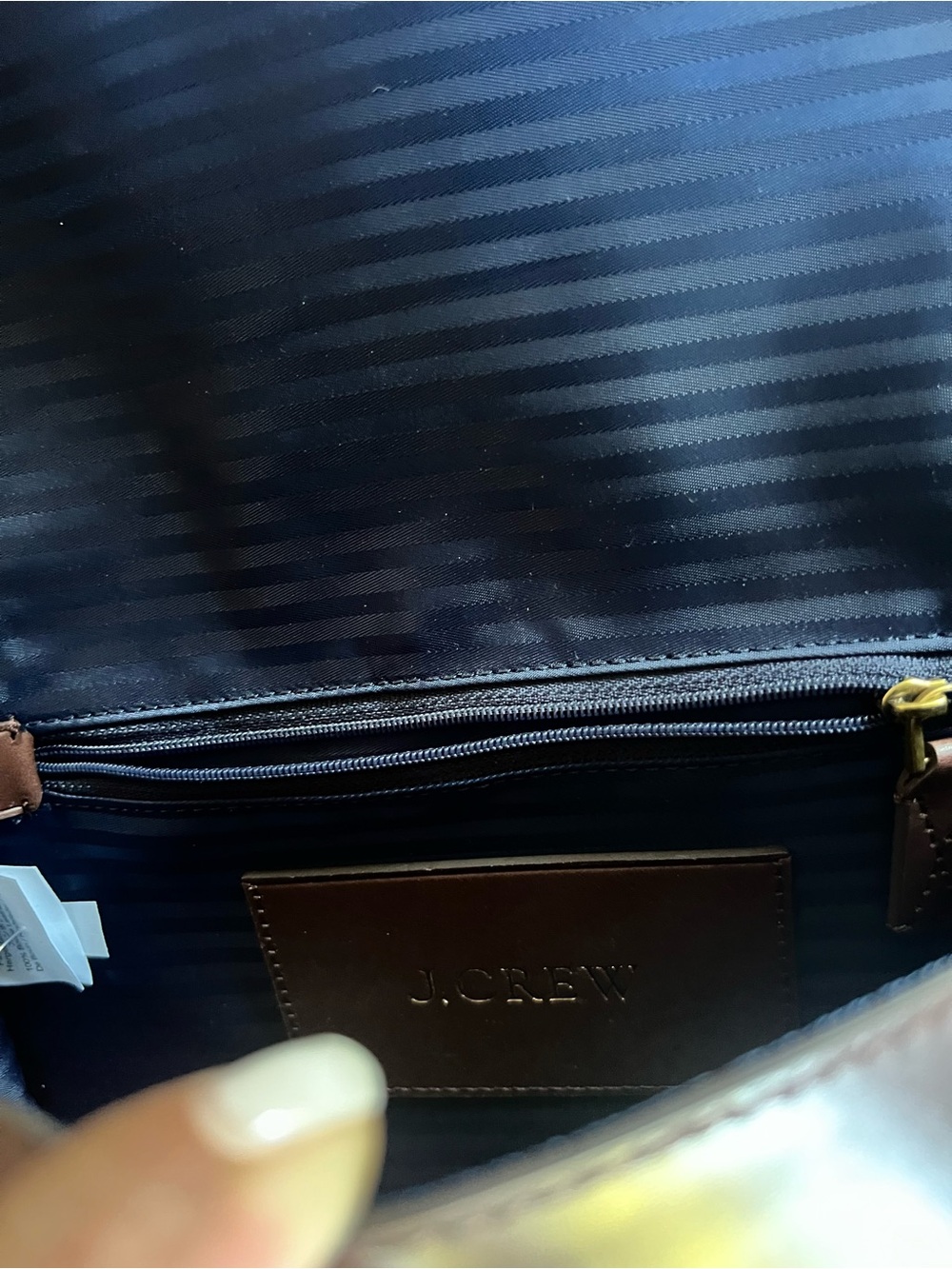 Classic Brown J CREWLeather Crossbody Bag - Picture 4 of 7
